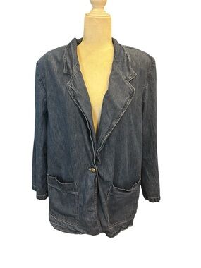 Appleseed's Dark Blue Denim Blazer Jacket